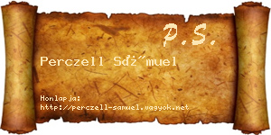 Perczell Sámuel névjegykártya